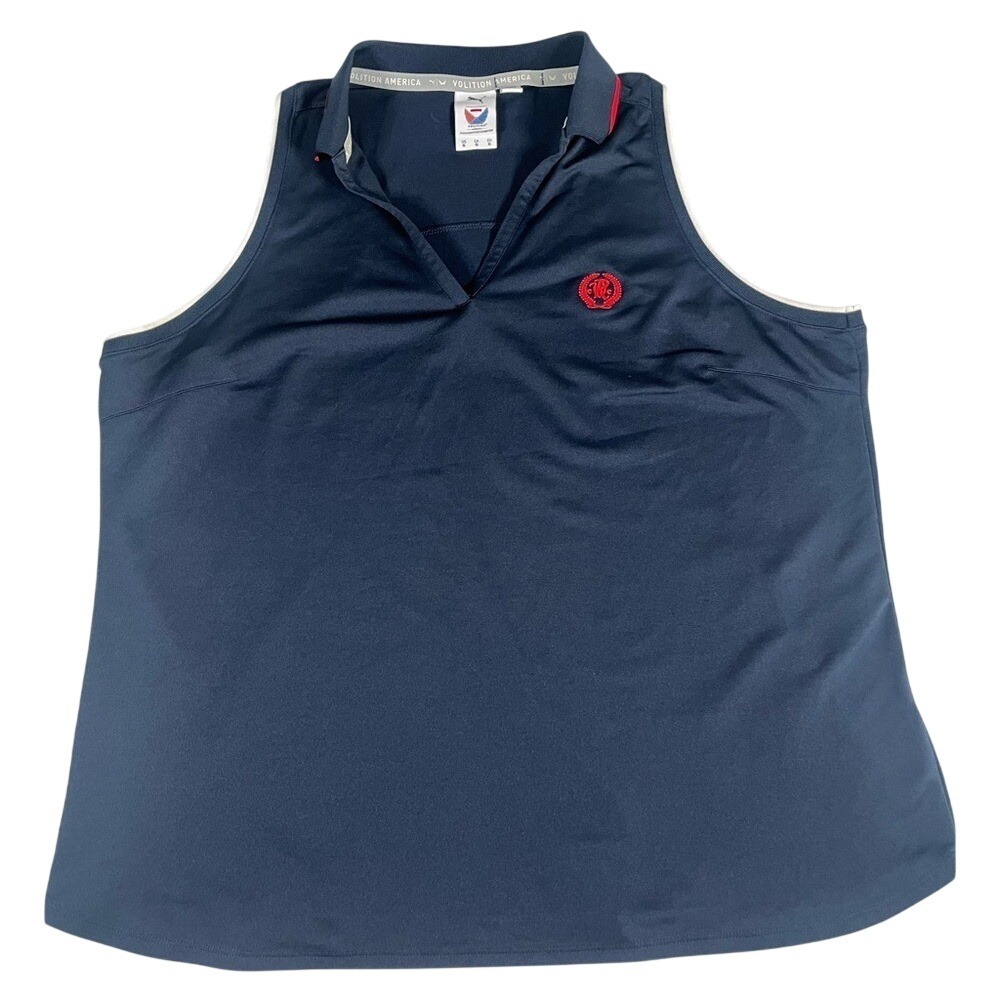 Puma Golf Volition America Sleeveless Polo Shirt Navy Blue XL Activewear Tank